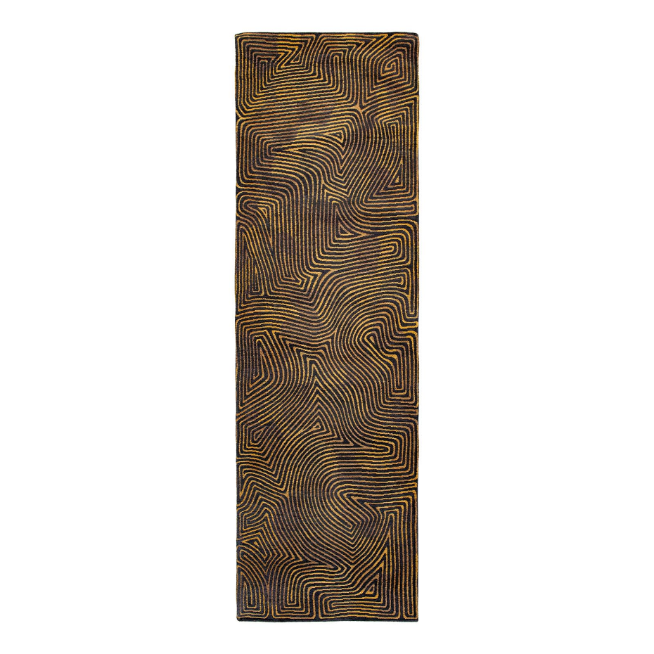 Tapis salon et chambre tissé plat BLACK HORIZON