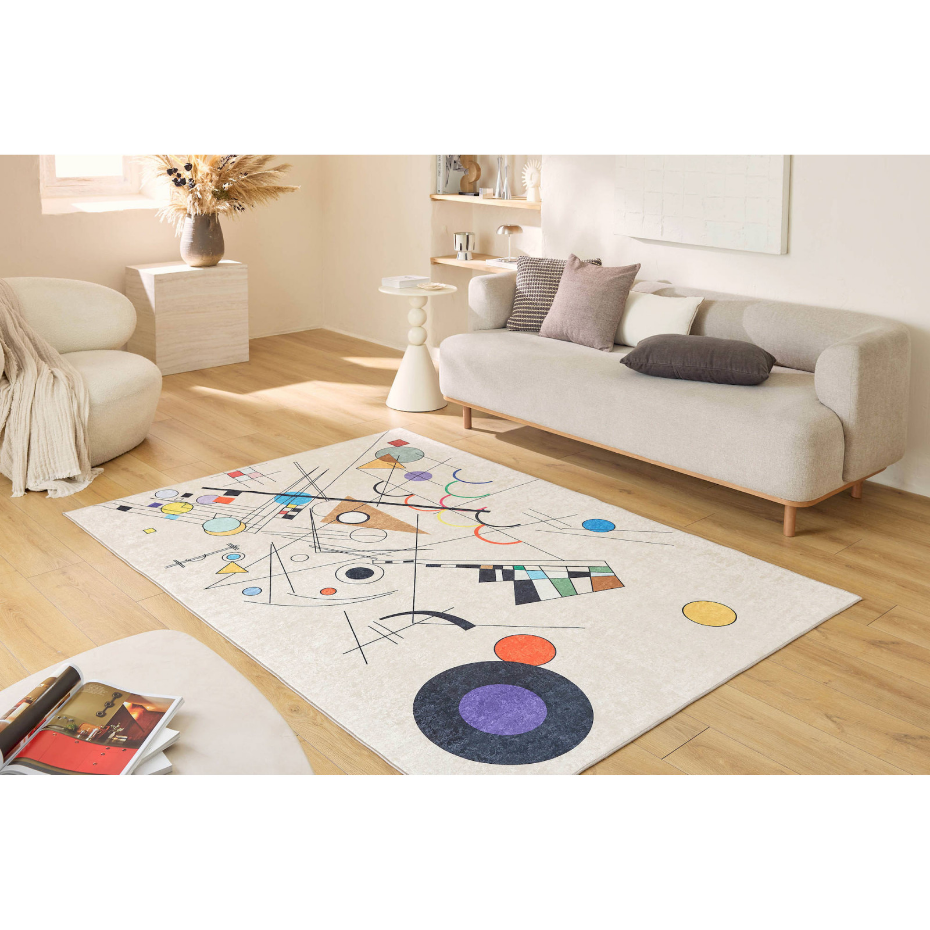 Tapis rectangulaire en polyester STAMPA