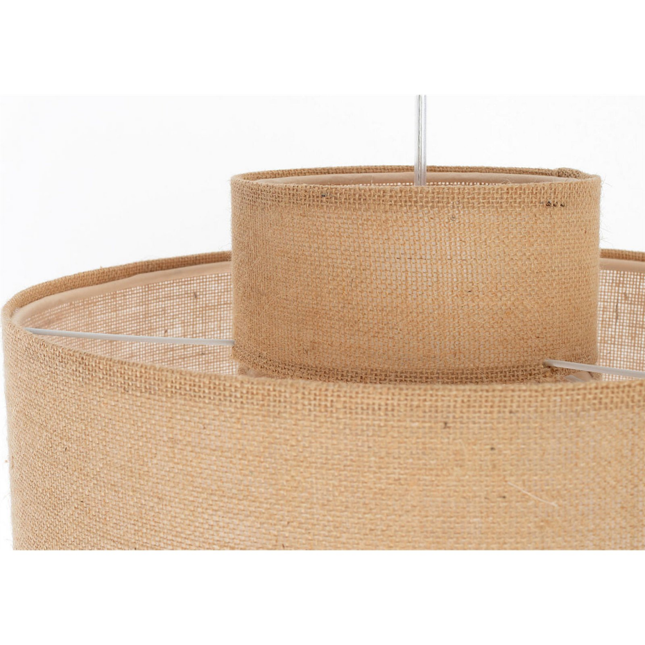 Suspension ronde en jute et lin Twin Light