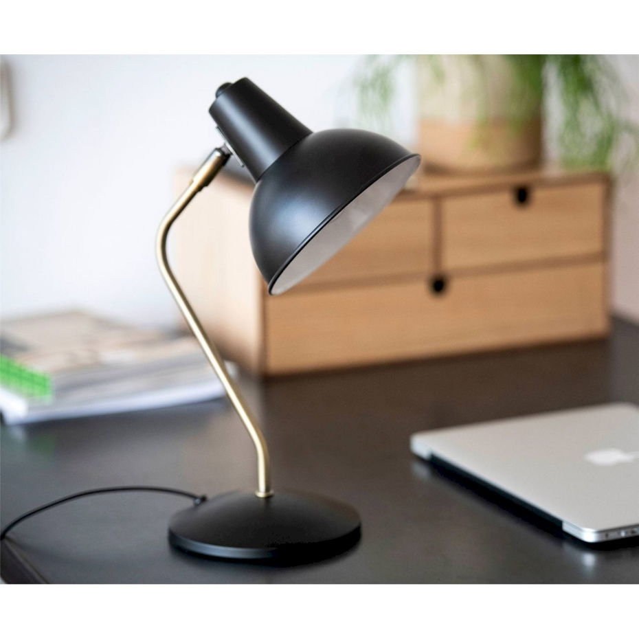 Lampe de bureau ronde en fer style industriel