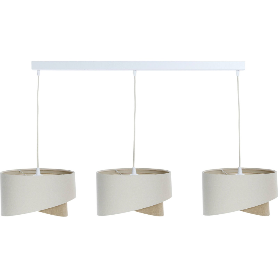 Suspension rectangulaire en jute et lin Boho