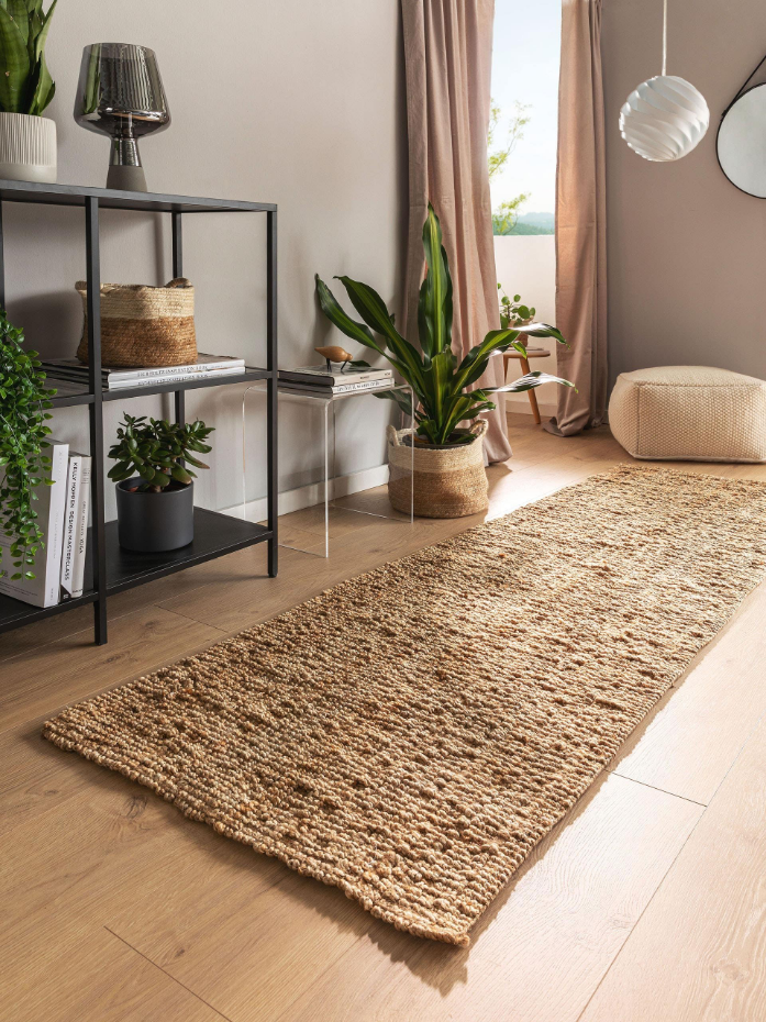 Tapis de couloir de jute tissé main SVEA