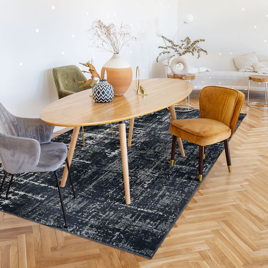 Tapis salon vintage chic effet vieilli STELLE