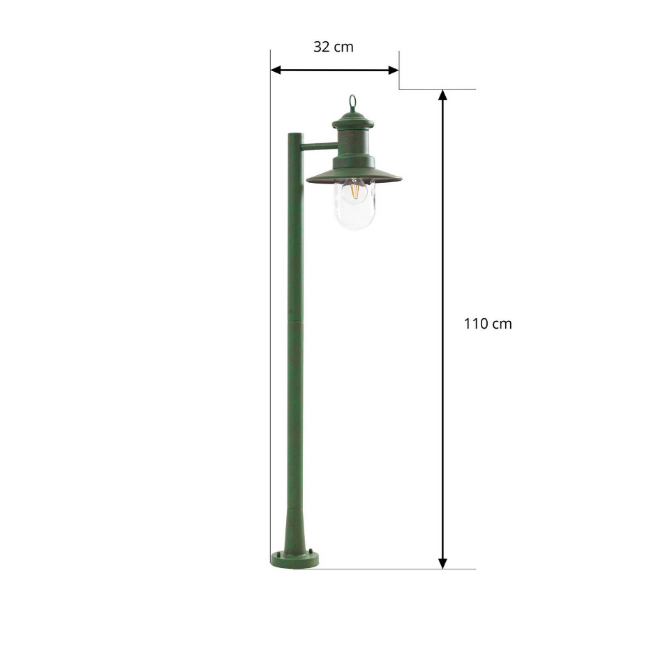 Luminaire extérieur en métal traditionnel