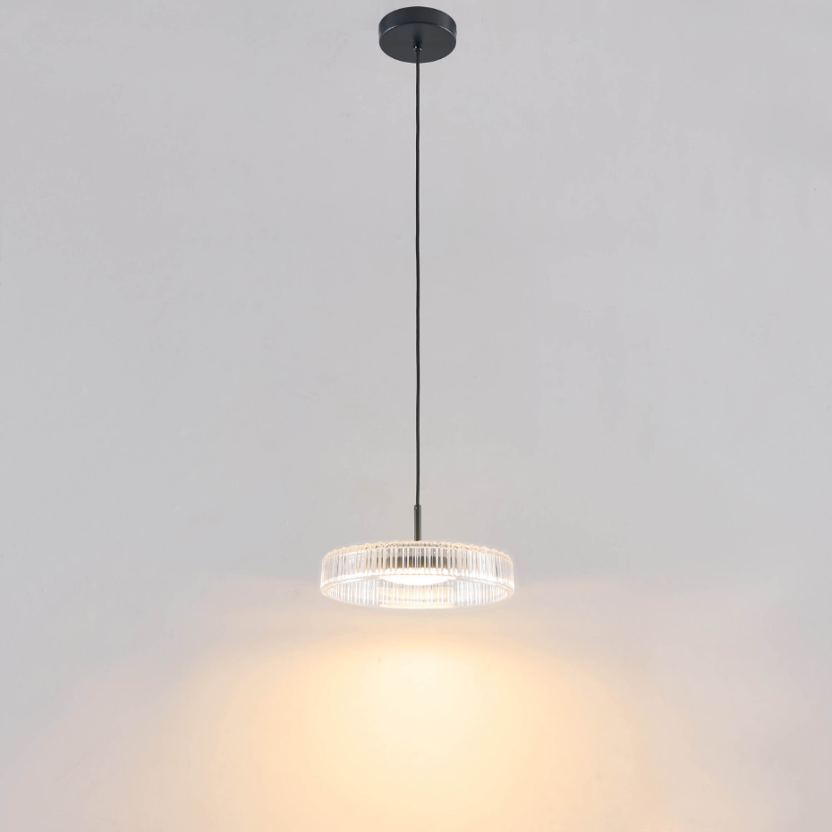 Suspension LED verre cannelé - DAMIAN