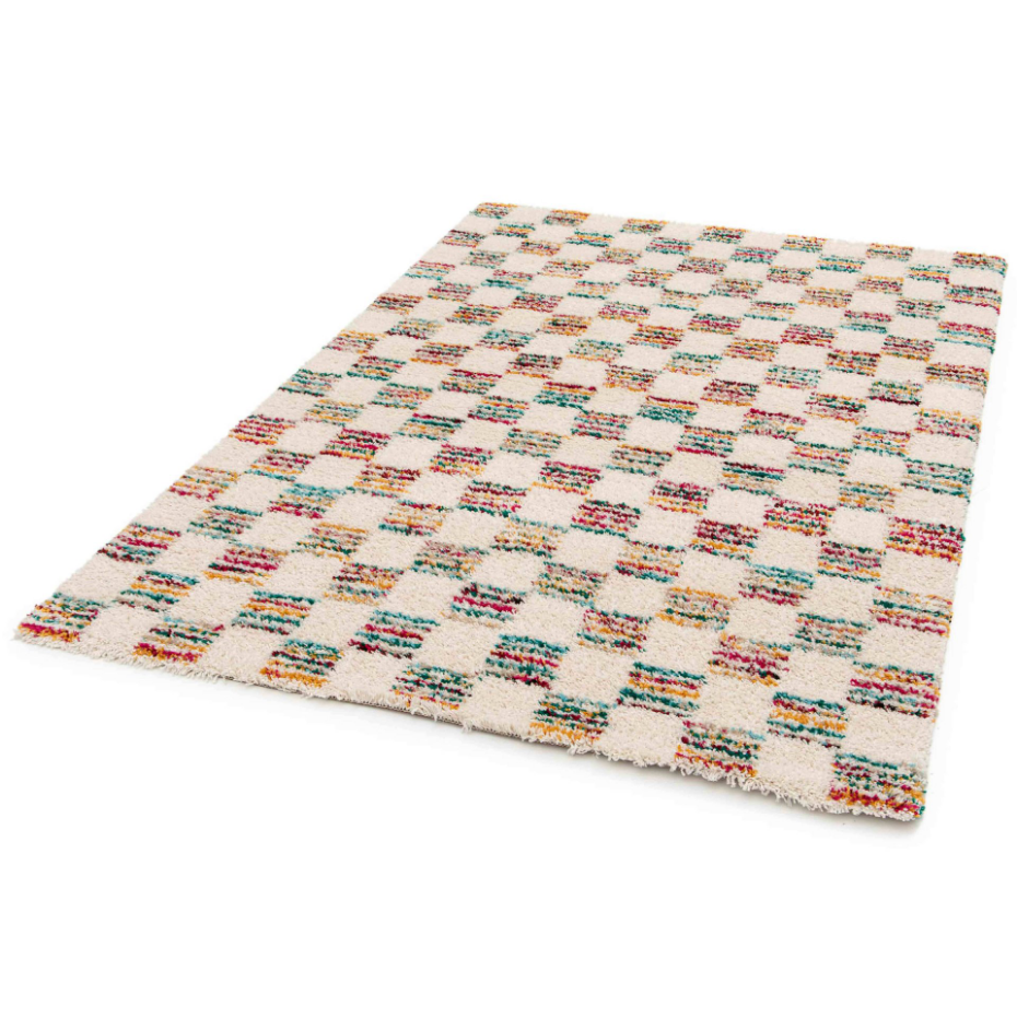 Tapis shaggy rectangulaire en polypropylène, CANDY