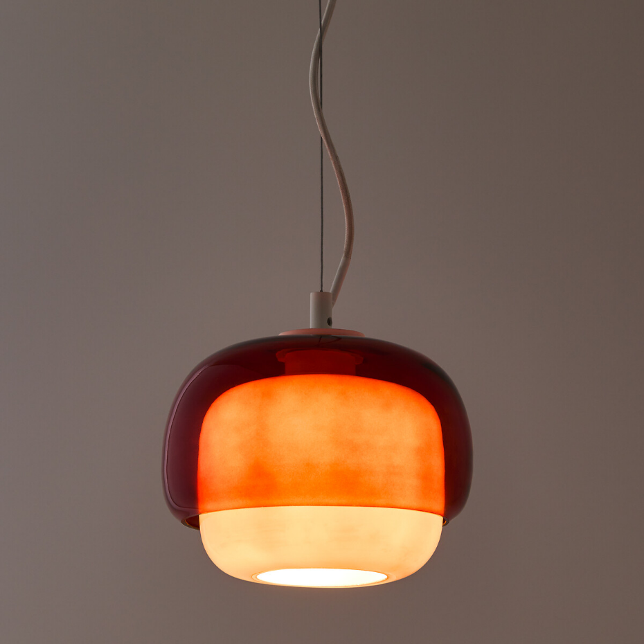Suspension en verre coloré Ø21,5 cm, Kinoko