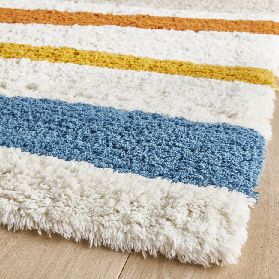 Tapis enfant rayé en coton bio, Strat