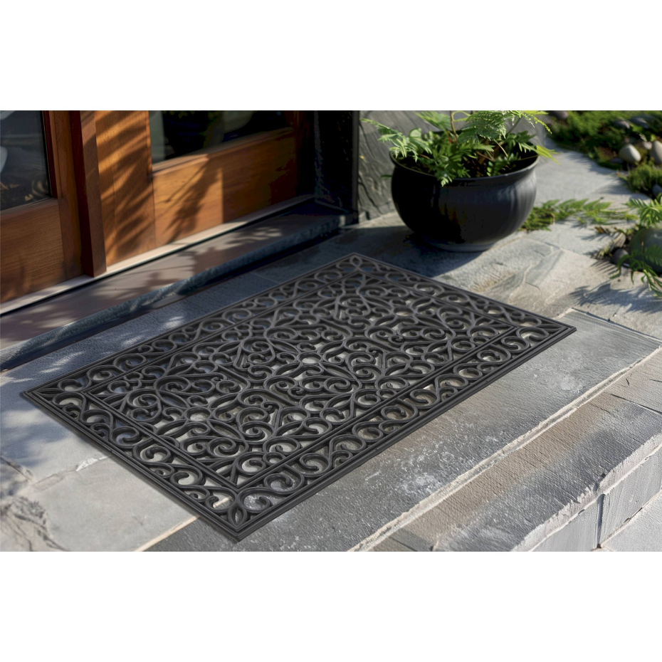 Tapis de porte en caoutchouc rectangulaire