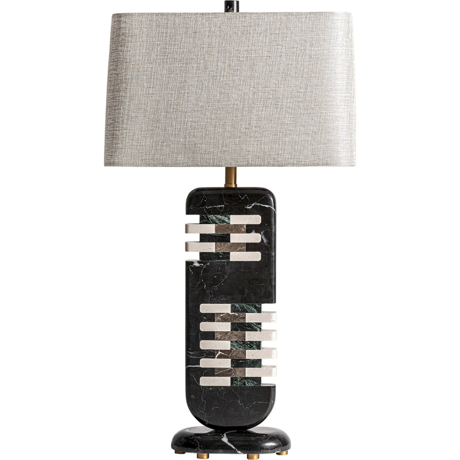 Lampe de salon Art déco en marbre veiné