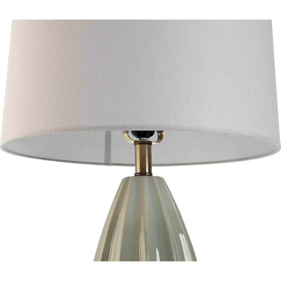Lampe de table en grès et lin
