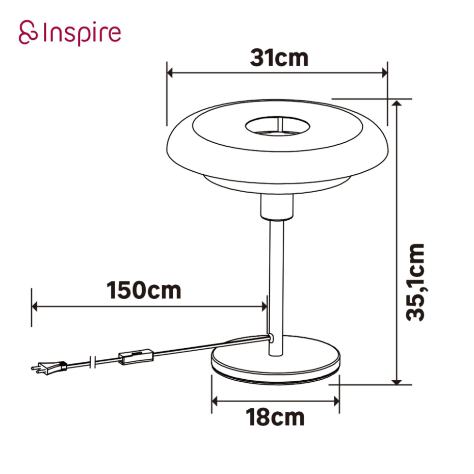 Lampe de table sans source, PRUNELLA