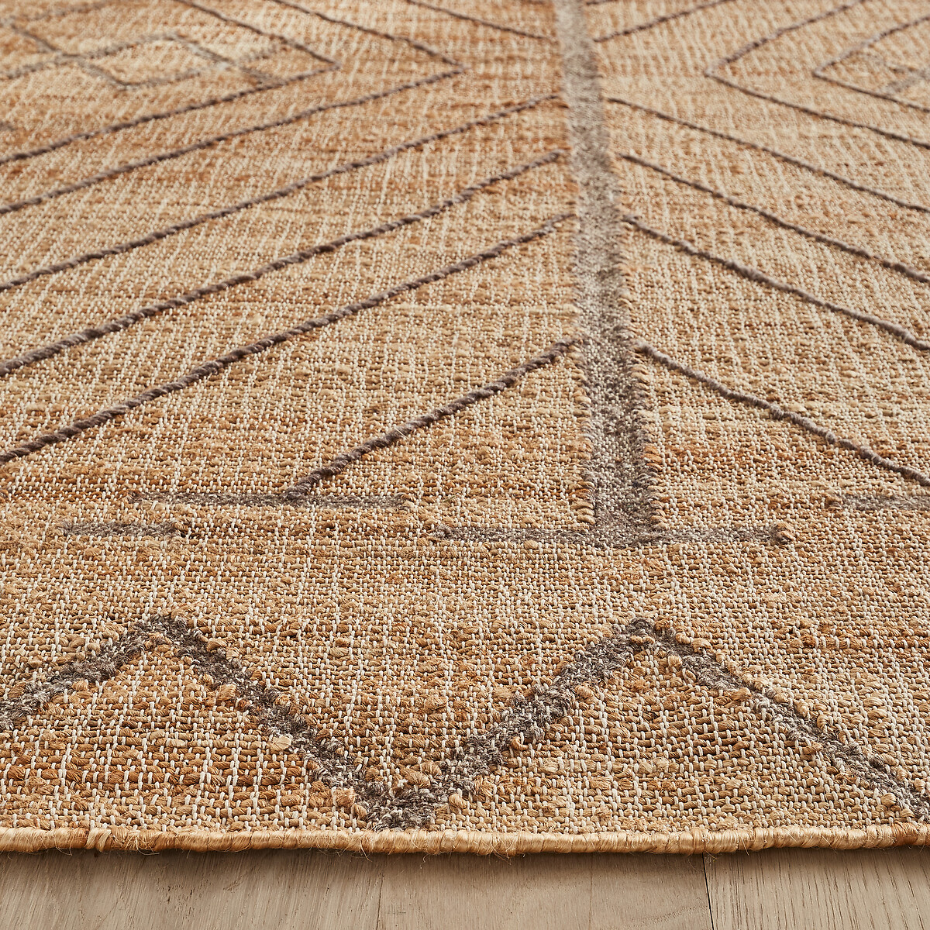 Tapis en jute, tissé main, Navala