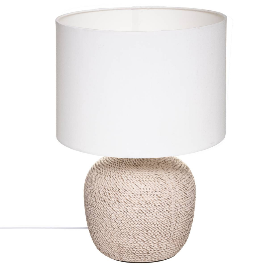 Lampe céramique texturée et coton DAVIA