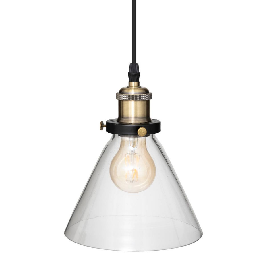 Suspension verre métal 5 lampes ALAK