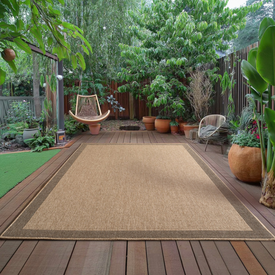 Tapis intérieur extérieur effet jute LINORA