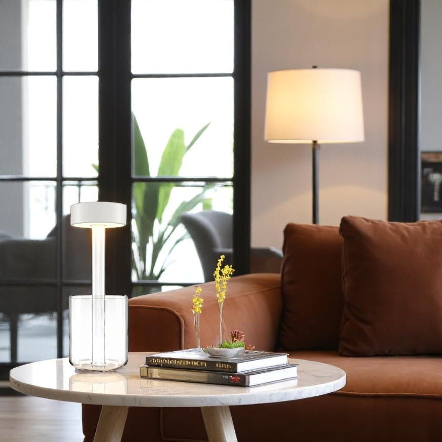Lampe d'appoint sans fil avec vase ALMA