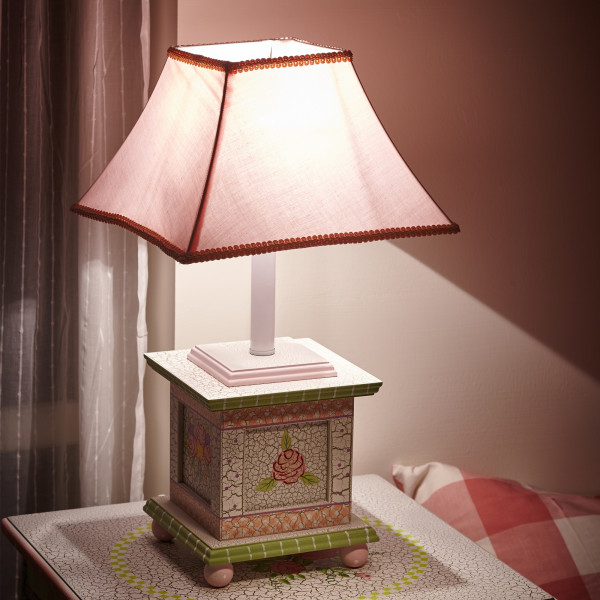 Lampe Chevet Bureau Enfant CRACKLED ROSE