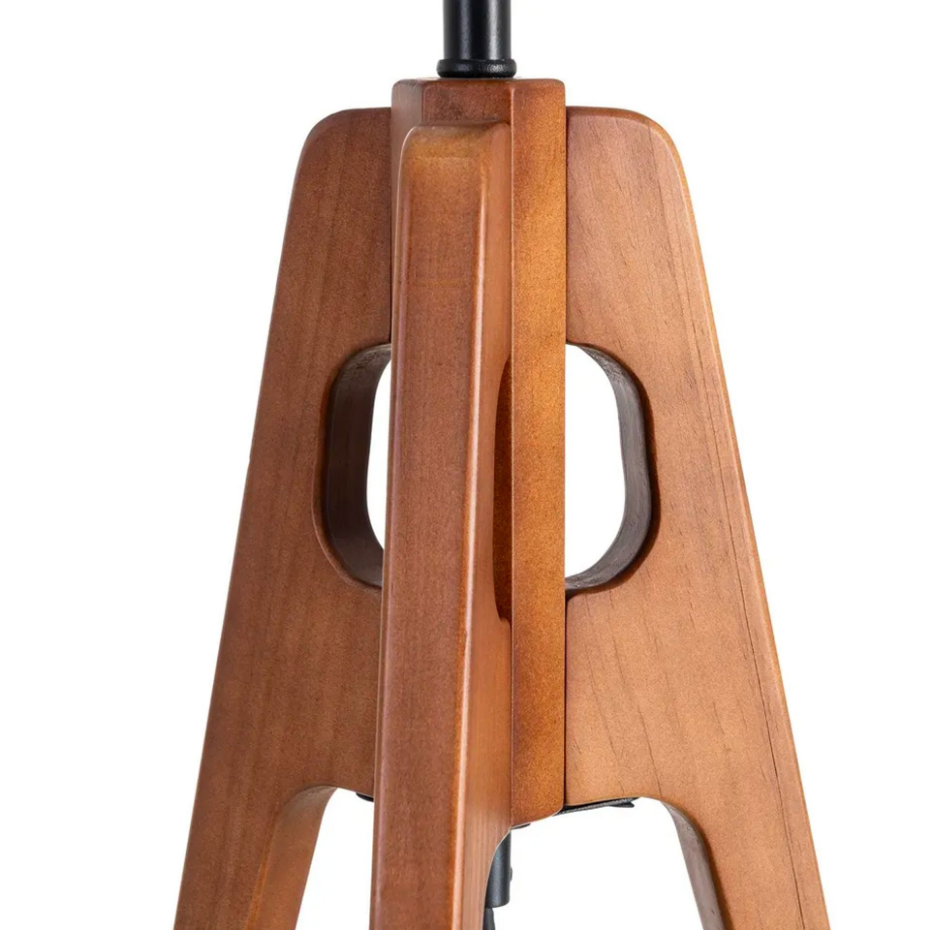 Lampe à poser classique bois et abat-jour beige 35x35x54cm