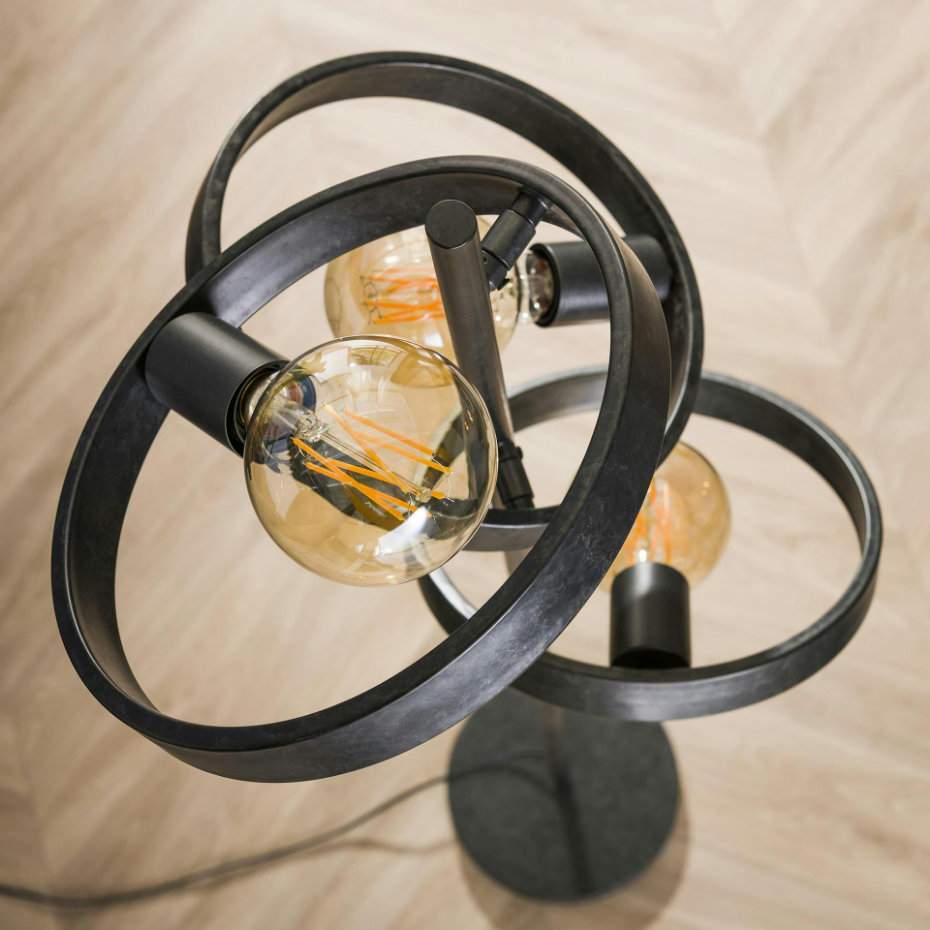 Lampadaire design 3 anneaux RALF
