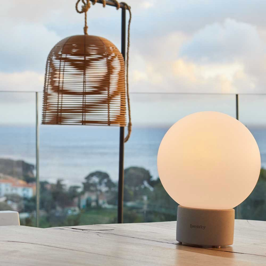 Lampe de table touch béton LED TERRA