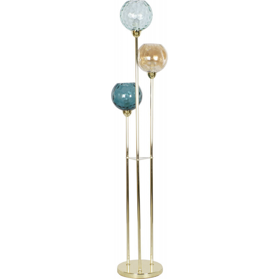 Lampadaire en métal et verre Glam