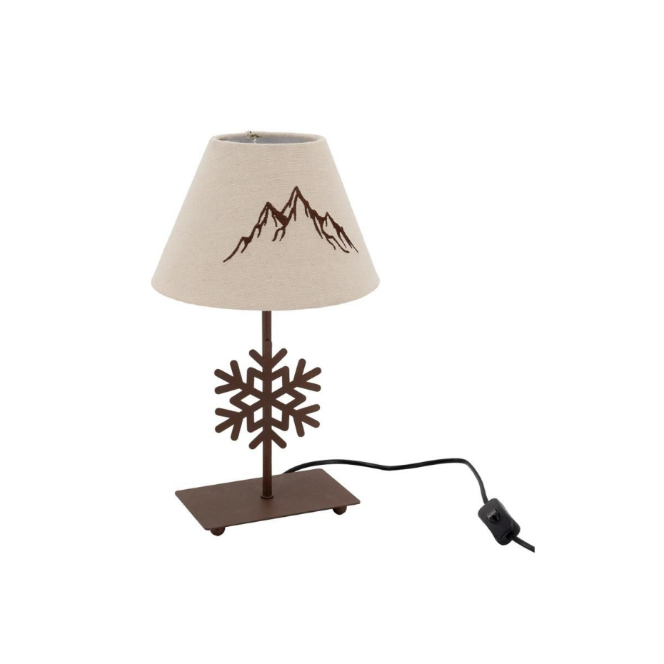 Lampe à poser métal découpé Chatel Flocon