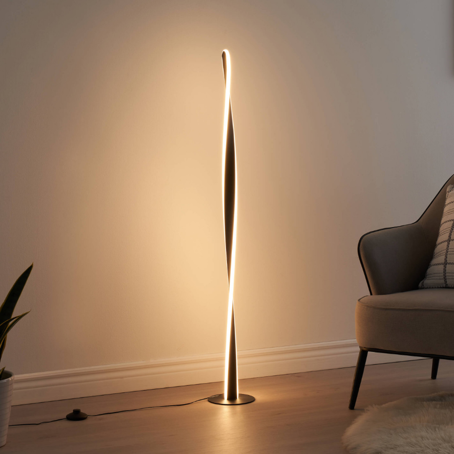 Lampadaire Design avec Torsade Unique – MAZEN