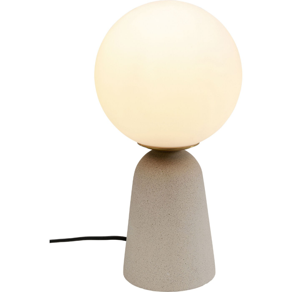 Lampe en verre et ciment, BOLLIE