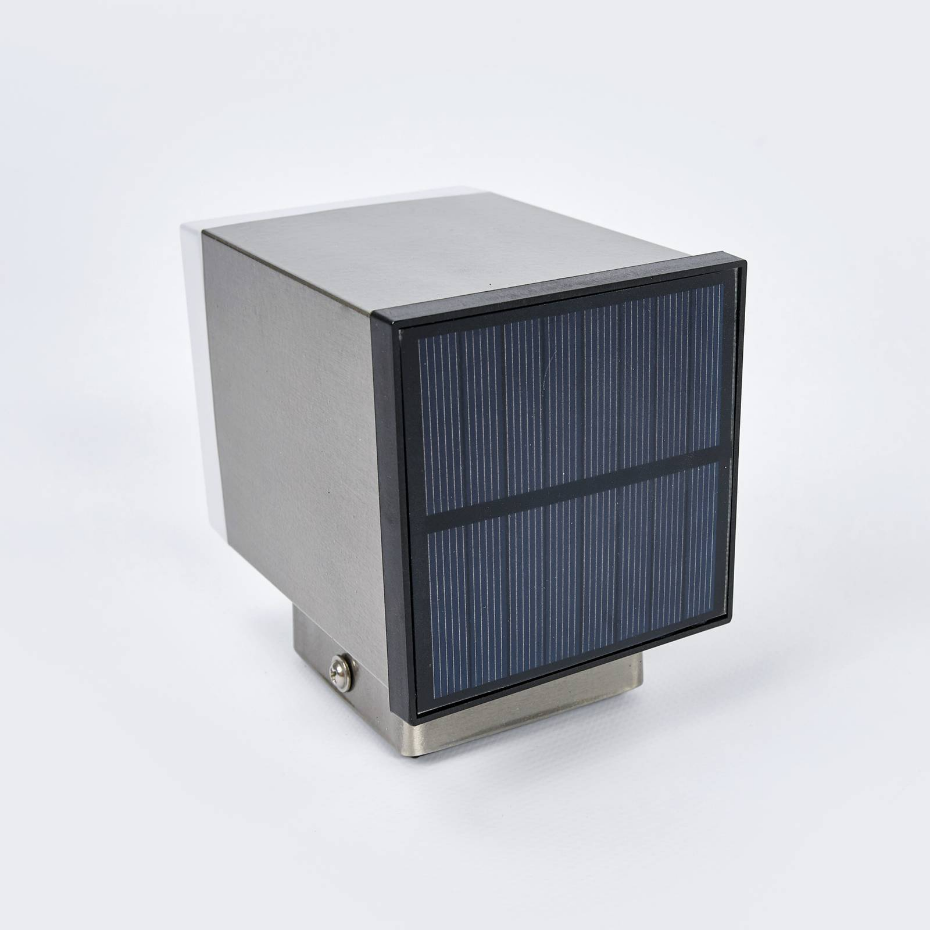 Lampe solaire extérieure en inox moderneLED