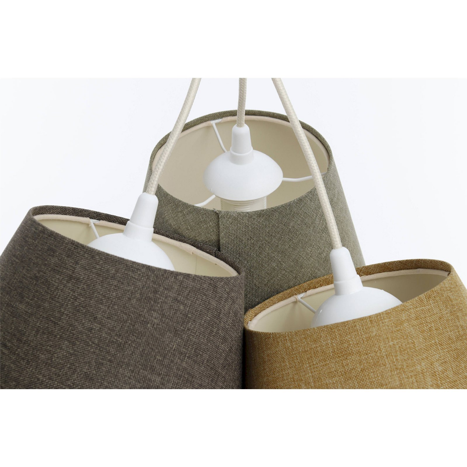 Suspension ronde en tissu pour salon ou chambre Boho Elegant