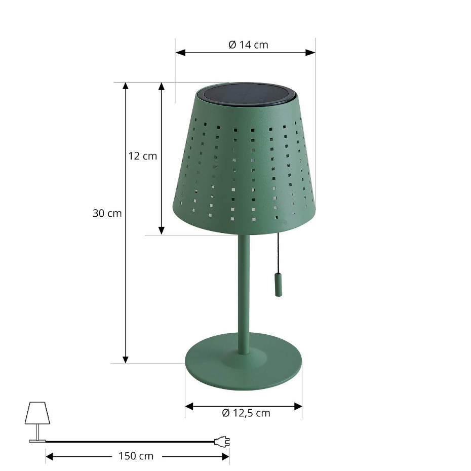 Lampe solaire en métalLED, Hilario