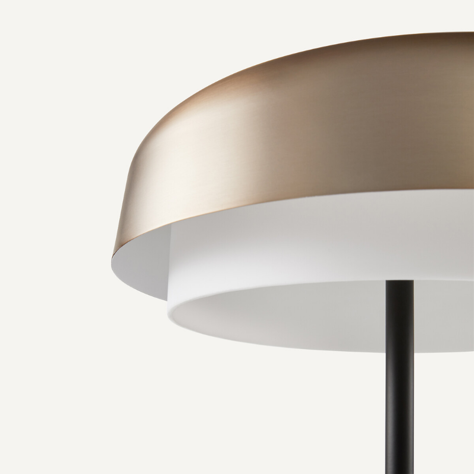 Lampe droite métal et marbre, Clepsos