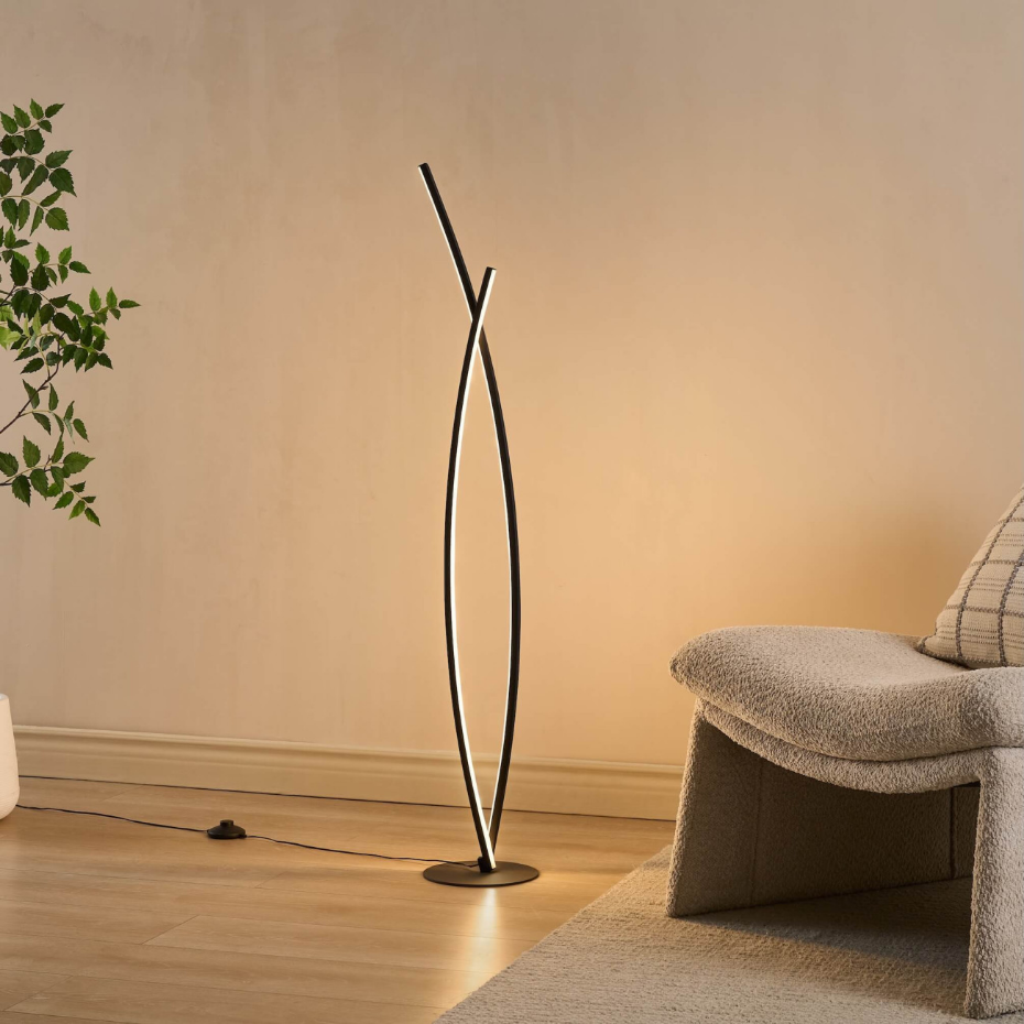 Lampadaire LED design entrelacé - ELZO