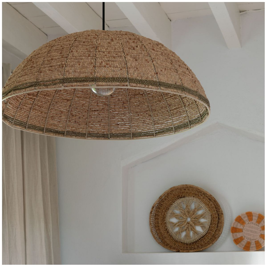 Suspension GAYA perles en bois