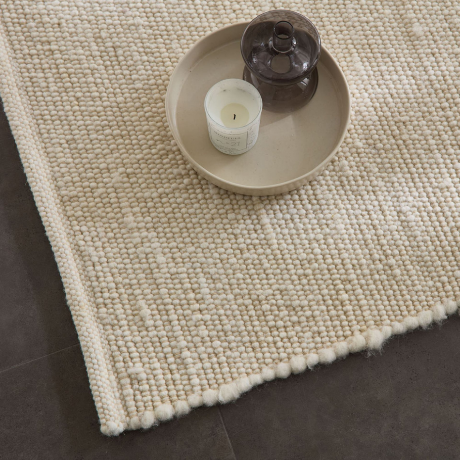Tapis en laine chiné réversible tissé à la main - Alm Glueck