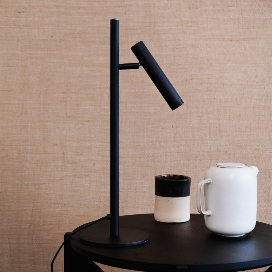 Lampe à poser en métal noir CARLO