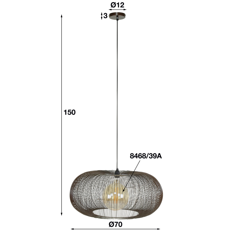 Suspension filaire forme disque RALF