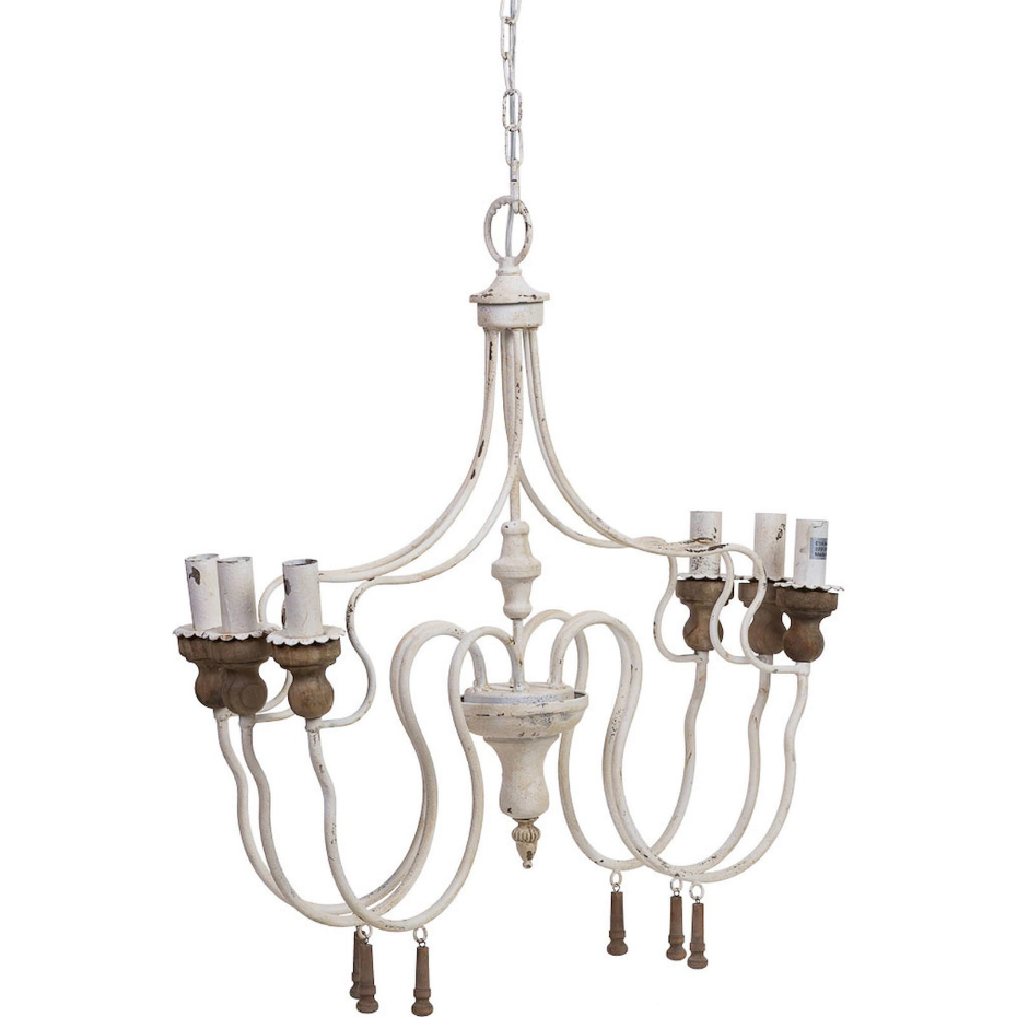 Suspension plafond en bois  forme carré style chandelier