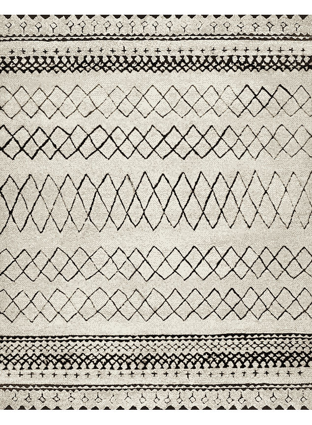 Tapis berbère tissé motifs tribaux LYN8  MABAL
