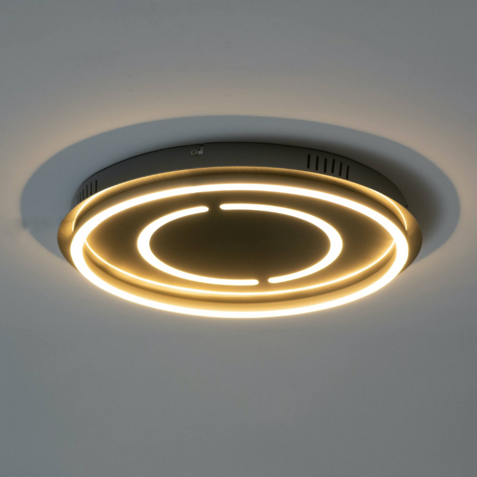 Plafonnier LED rond double cercle - OLAVA
