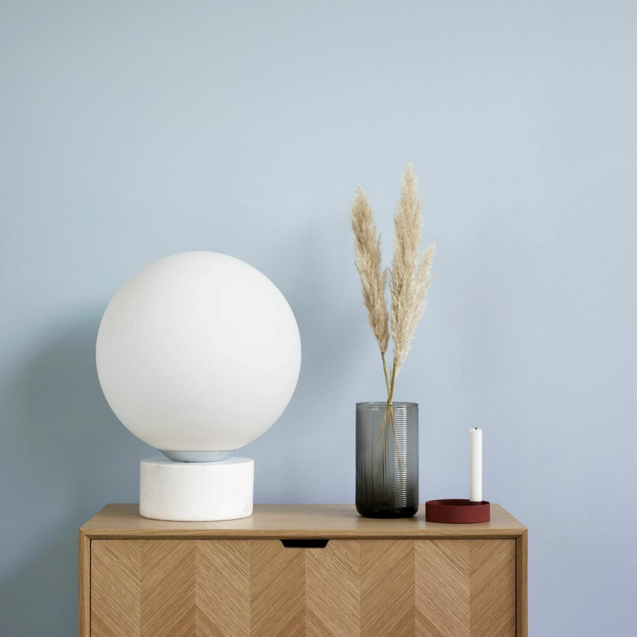 Lampe sur pied en verre et marbre SPHERE