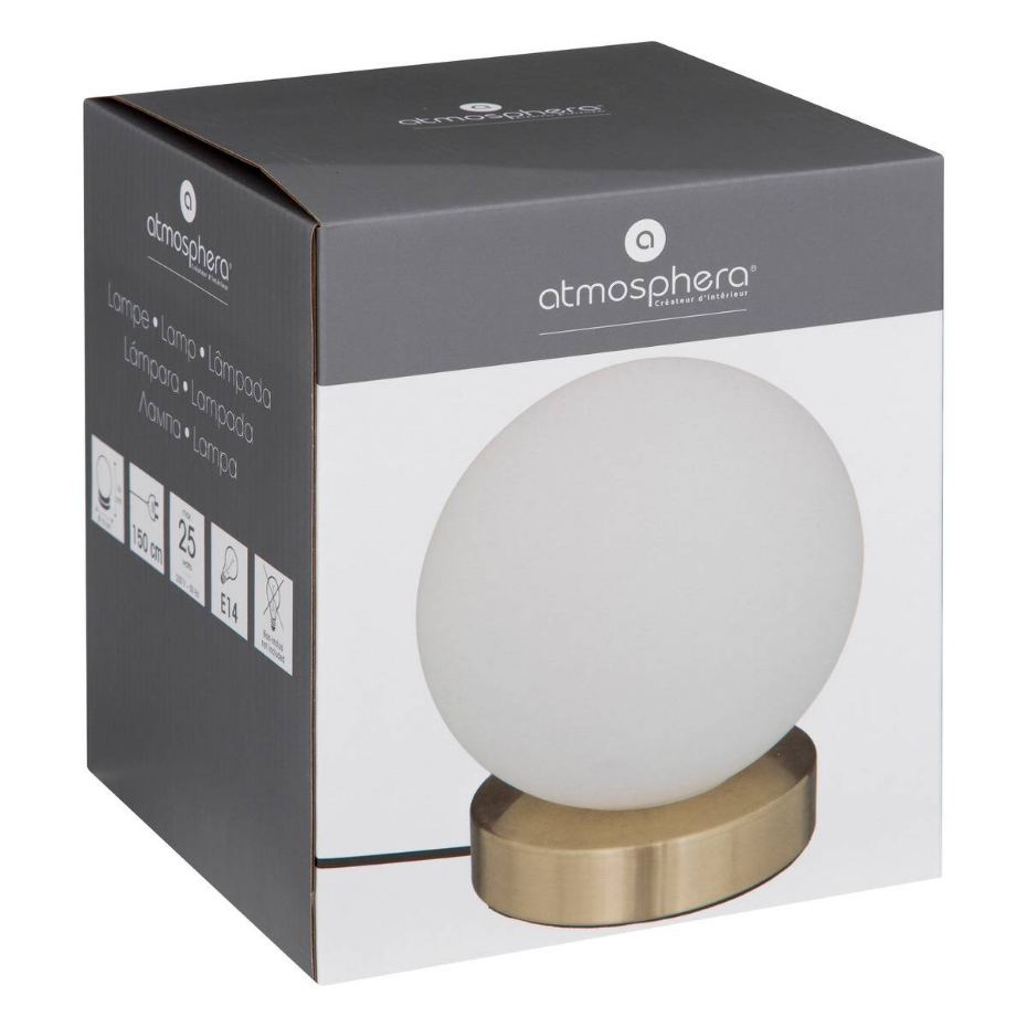 Lampe boule verre sablé DRIS