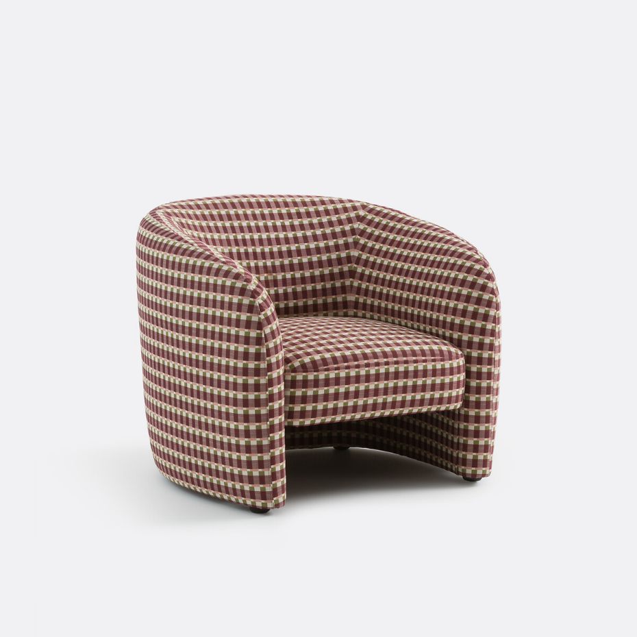 Fauteuil, 1 place, imprimé motif géométrique, LANDINE