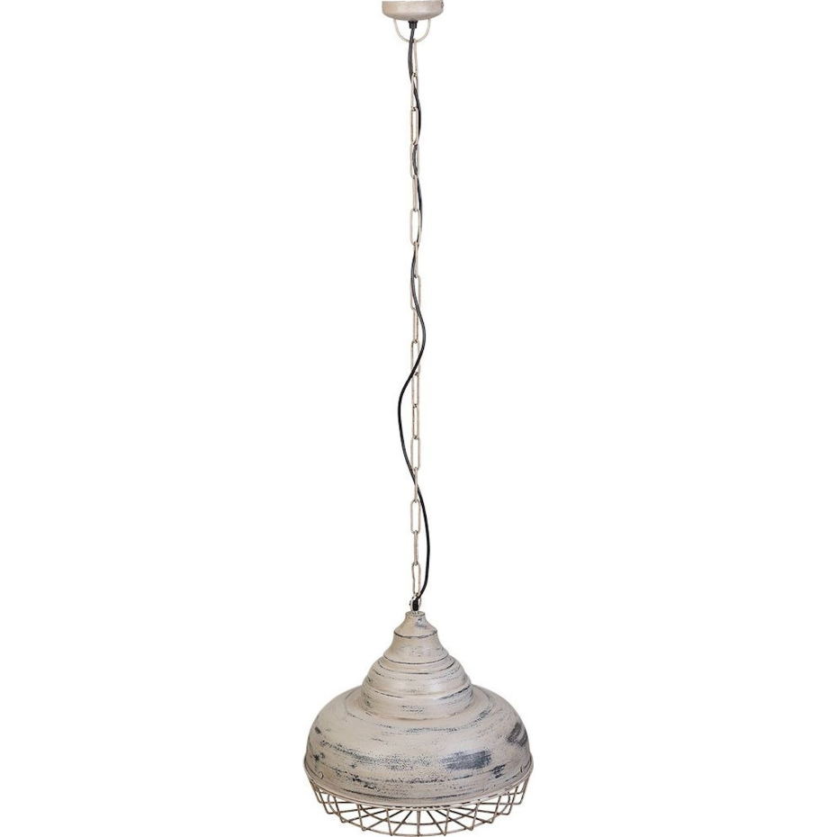 Suspension ronde en fer style industriel