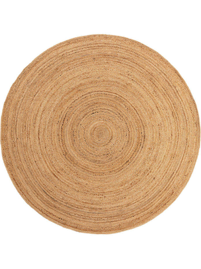 Tapis rond de jute tissé main JUTTA