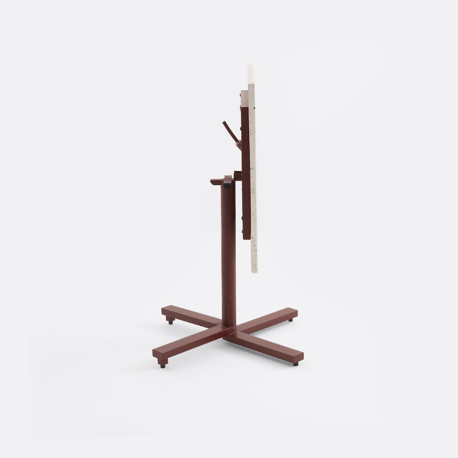 Table de jardin, plateau rabattable en terrazzo, OPALA