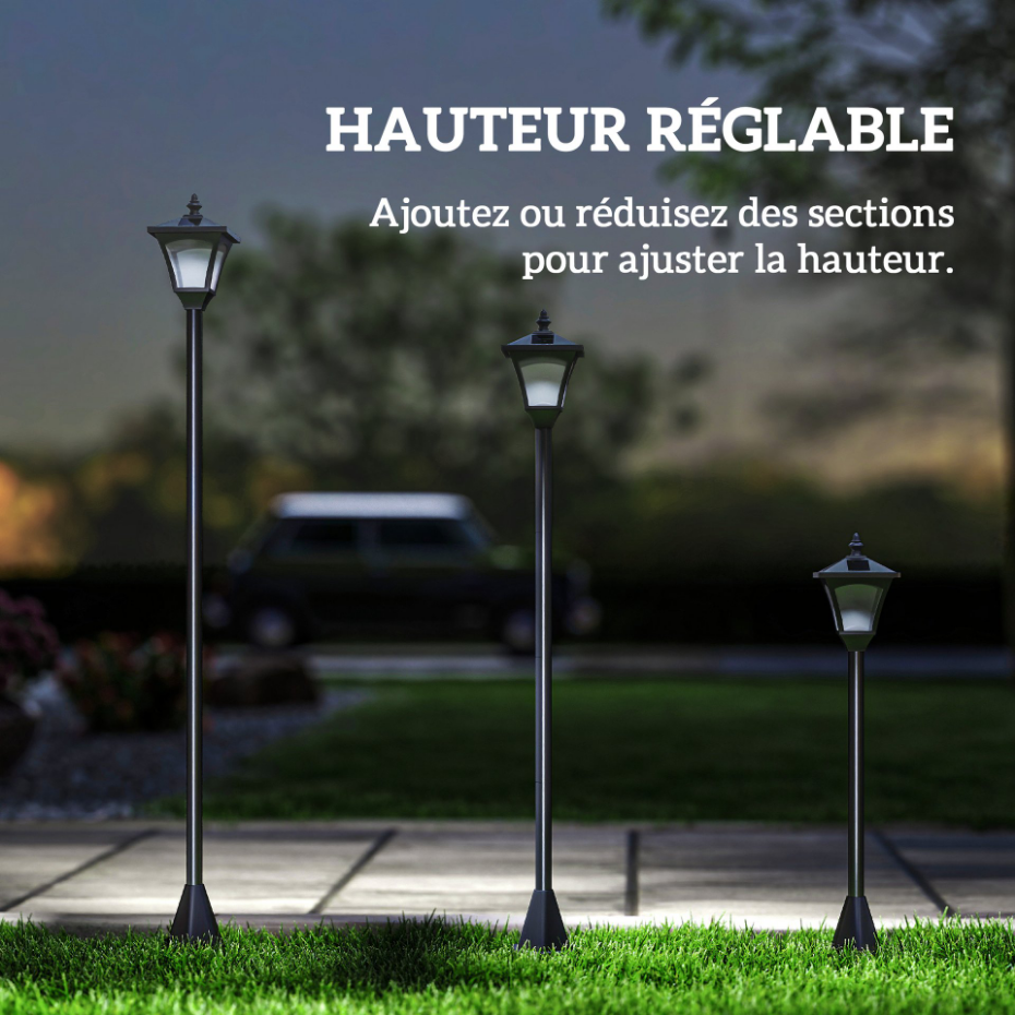 Lampadaire extérieur solaire lanterne - OLDIIZ