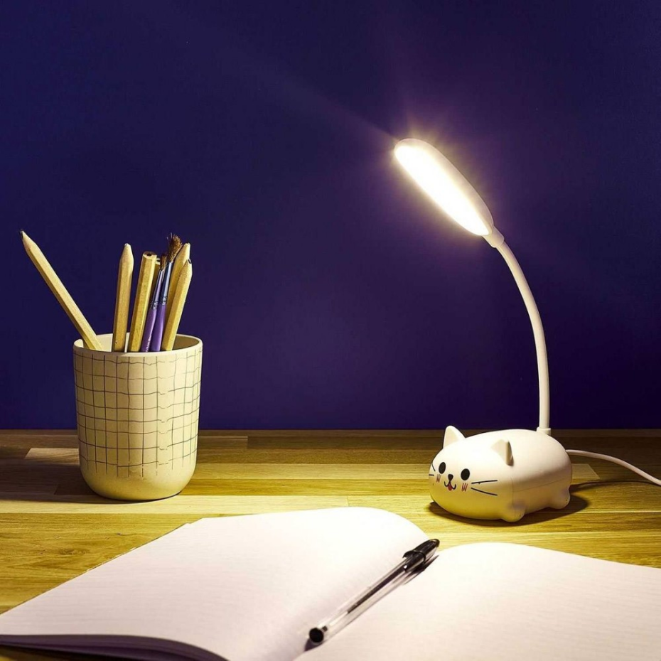 Lampe Veilleuse Led Chat Blanc
