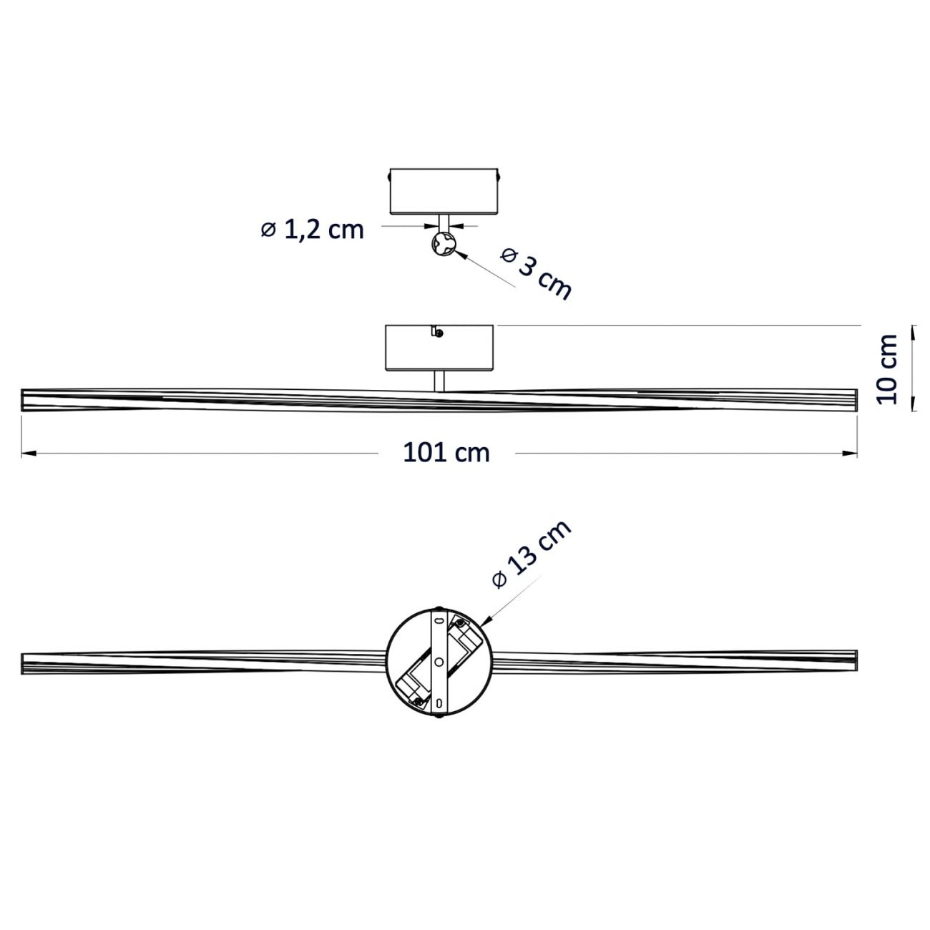 Applique ou plafonnier LED aluminium - ELLA